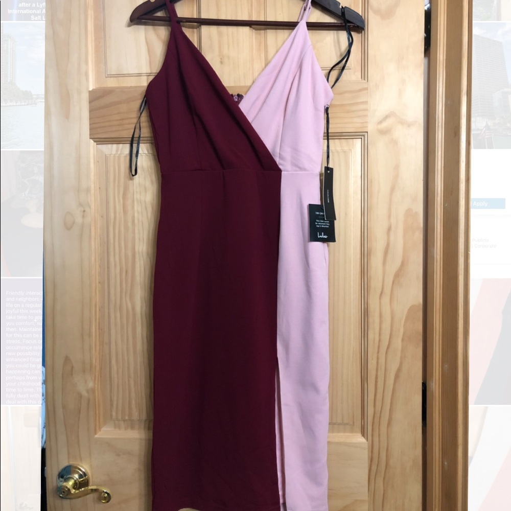 Two-tone bodycon dress